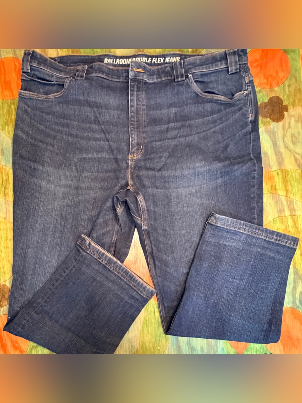 Duluth Trading Co Ballroom Double Flex Relaxed Fit Jeans Blue 48 X 30 Denim Actu
